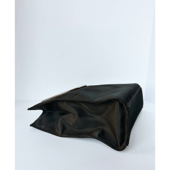 Nine West Nylon Black Handbag with Silver Handles - Picture 3 of 5